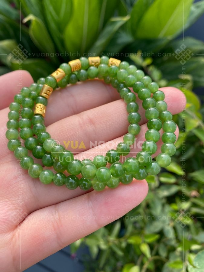 Chuỗi Vòng Tay Ngọc Bích 6mm Mix Charm Vàng 24k VVIP (VNB-VT329-4) 87 Chuỗi Vòng Tay Ngọc Bích 6mm Mix Charm Vàng 24k VVIP (VNB-VT329-4) 43