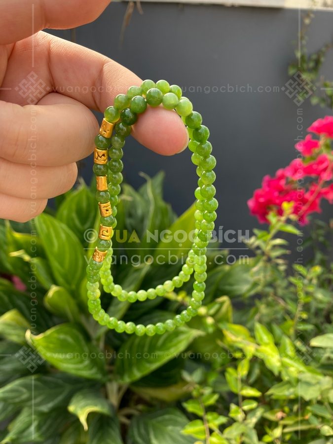 Chuỗi Vòng Tay Ngọc Bích 6mm Mix Charm Vàng 24k VVIP (VNB-VT329-4) 89 Chuỗi Vòng Tay Ngọc Bích 6mm Mix Charm Vàng 24k VVIP (VNB-VT329-4) 45