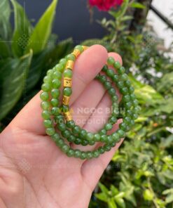 Chuỗi Vòng Tay Ngọc Bích 6mm Mix Charm Vàng 24k VVIP (VNB-VT329-4) 55 Chuỗi Vòng Tay Ngọc Bích 6mm Mix Charm Vàng 24k VVIP (VNB-VT329-4) 16