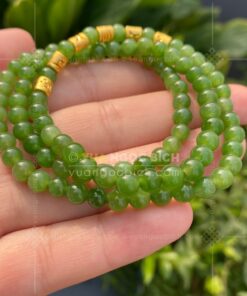 Chuỗi Vòng Tay Ngọc Bích 6mm Mix Charm Vàng 24k VVIP (VNB-VT329-4) 60 Chuỗi Vòng Tay Ngọc Bích 6mm Mix Charm Vàng 24k VVIP (VNB-VT329-4) 21