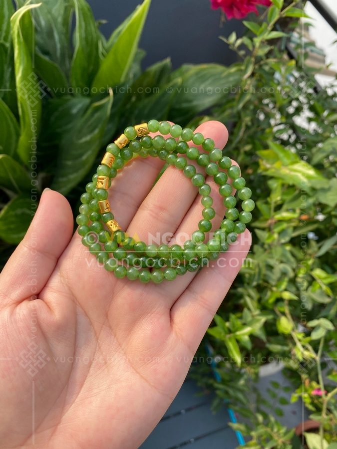 Chuỗi Vòng Tay Ngọc Bích 6mm Mix Charm Vàng 24k VVIP (VNB-VT329-4) 82 Chuỗi Vòng Tay Ngọc Bích 6mm Mix Charm Vàng 24k VVIP (VNB-VT329-4) 38