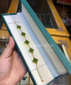 Lắc Tay Cỏ Bốn Lá Ngọc Bích 5 Bông (VNB-VT321) 13 Lắc Tay Cỏ Bốn Lá Ngọc Bích 5 Bông (VNB-VT321)