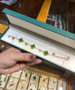 Lắc Tay Cỏ Bốn Lá Ngọc Bích (VNB-VT320)