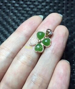 Mặt Dây Cỏ Bốn Lá Ngọc Bích (VNB-MD939) 16 Mặt Dây Cỏ Bốn Lá Ngọc Bích (VNB-MD939)