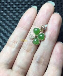 Mặt Dây Cỏ Bốn Lá Ngọc Bích (VNB-MD939) 15 Mặt Dây Cỏ Bốn Lá Ngọc Bích (VNB-MD939)