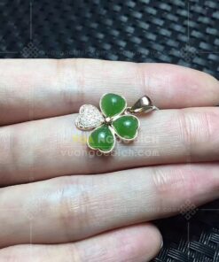 Mặt Dây Cỏ Bốn Lá Ngọc Bích (VNB-MD939) 14 Mặt Dây Cỏ Bốn Lá Ngọc Bích (VNB-MD939)