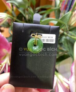 Mặt Dây Đồng Điếu Ngọc Bích ĐK 17mm VIP (VNB-MD156-12)