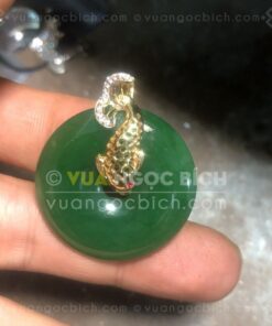 Mặt Dây Đồng Điếu Ngọc Bích Móc Cá Chép (VNB-MD156-3)