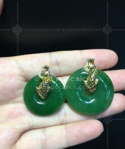 Mặt Dây Đồng Điếu Ngọc Bích Móc Cá Chép (VNB-MD156-3)