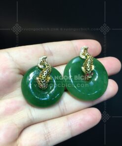 Mặt Dây Đồng Điếu Ngọc Bích Móc Cá Chép (VNB-MD156-3)