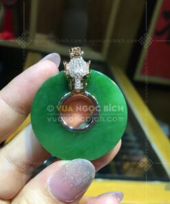 Mặt Dây Đồng Điếu Ngọc Bích Móc Con Báo (VNB-MD490)