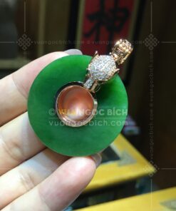 Mặt Dây Đồng Điếu Ngọc Bích Móc Con Báo (VNB-MD490)