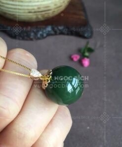 Mặt Dây Ngọc Bích Bi 14mm (VNB-MD931)