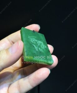 Mặt Dây Ngọc Bích Chạm Khắc Tên (VNB-MD801)