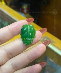 Mặt Dây Ngọc Bích Chiếc Lá 25mm VIP (VNB-MD508-1)