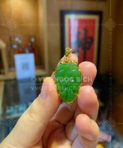 Mặt Dây Ngọc Bích Chiếc Lá 25mm VIP (VNB-MD508-1)