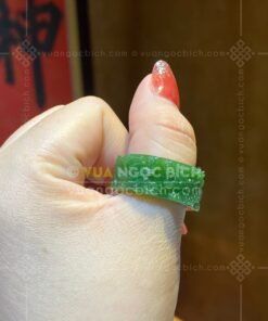 Nhẫn Càn Long Ngọc Bích Chạm Rồng Xanh Lý Đẹp (VNB-NN299) 20 Nhẫn Càn Long Ngọc Bích Chạm Rồng Xanh Lý Đẹp (VNB-NN299)
