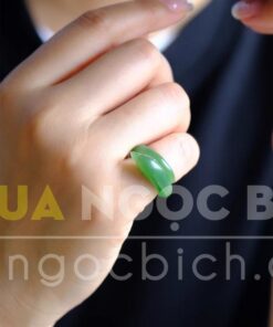 Nhẫn Ngọc Bích Bản Khối Tạc Đại Bàng (VNB-NN819)