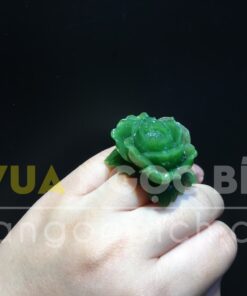 Nhẫn Ngọc Bích Chạm Khắc Hoa Mẫu Đơn VIP (VNB-NN161) 18 Nhẫn Ngọc Bích Chạm Khắc Hoa Mẫu Đơn VIP(VNB-NN161)
