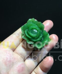 Nhẫn Ngọc Bích Chạm Khắc Hoa Mẫu Đơn VIP(VNB-NN161)