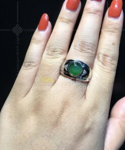 Nhẫn Vàng Trắng 14k Ngọc Bích Mắt Mèo (VNB-NN135) 20 Nhẫn Vàng Trắng 14k Ngọc Bích Mắt Mèo (VNB-NN135)