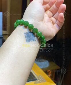 Vòng Tay Ngọc Bích 10mm VIP Mix Hoa Sen Nở Ngọc Bích (VNB-VT050-6) 18 Vòng Tay Ngọc Bích 10mm VIP Mix Hoa Sen Nở Ngọc Bích (VNB-VT050-6)