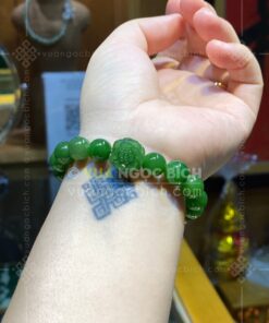 Vòng Tay Ngọc Bích 10mm VIP Mix Hoa Sen Nở Ngọc Bích (VNB-VT050-6) 19 Vòng Tay Ngọc Bích 10mm VIP Mix Hoa Sen Nở Ngọc Bích (VNB-VT050-6)