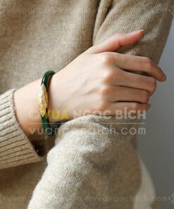 Các Mẫu Vòng Tay Ngọc Bích Bản Liền Bọc Vàng (VNB-VT810) 29