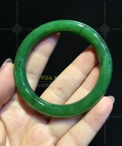 Vòng Tay Ngọc Bích Bản Liền Đũa Ni 53 (VNB-VT342)