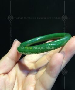 Vòng Tay Ngọc Bích Bản Liền Đũa Ni 53 (VNB-VT342)