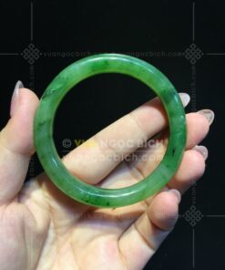 Vòng Tay Ngọc Bích Bản Liền Đũa Ni 53 (VNB-VT343)