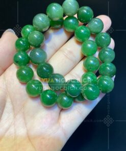 Vòng Tay Ngọc Bích Nephrite Jade 13mm (VNB-VT337) 16 Vòng Tay Ngọc Bích Nephrite Jade 13mm (VNB-VT337)