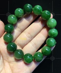 Vòng Tay Ngọc Bích Nephrite Jade 15mm (VNB-VT339) 18 Vòng Tay Ngọc Bích Nephrite Jade 15mm (VNB-VT339)
