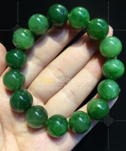 Vòng Tay Ngọc Bích Nephrite Jade 15mm (VNB-VT339) 17 Vòng Tay Ngọc Bích Nephrite Jade 15mm (VNB-VT339)