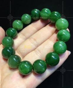 Vòng Tay Ngọc Bích Nephrite Jade 15mm (VNB-VT339) 16 Vòng Tay Ngọc Bích Nephrite Jade 15mm (VNB-VT339)