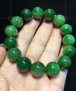 Vòng Tay Ngọc Bích Nephrite Jade 15mm (VNB-VT339) 15 Vòng Tay Ngọc Bích Nephrite Jade 15mm (VNB-VT339)