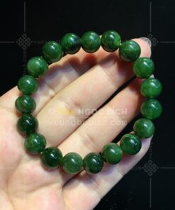 Vòng Tay Ngọc BíchNephrite Jade Thường 9mm (VNB-VT340) 19 Vòng Tay Ngọc BíchNephrite Jade Thường 9mm (VNB-VT340)