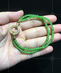 Vòng Tay Ngọc Bích Xanh Táo 5mm VIP (VNB-VT956)