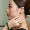 Nhẫn Vàng 14k Hoa Mai Ngọc Bích (VNB-NN306)