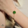 Lắc Tay Vàng 10k Ngọc Bích Trăng Tròn Moon Jade (VNB-VT358) 1 Lắc Tay Vàng 10k Ngọc Bích Trăng Tròn ĐK 12mm (VNB-VT358) - Moon Jade