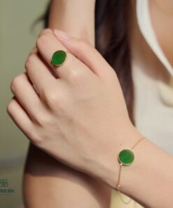 Nhẫn Vàng 10k Ngọc Bích Trăng Tròn Moon Jade (VNB-NN340) 13 Nhẫn Vàng 10k Ngọc Bích Trăng Tròn Moon Jade (VNB-NN340)