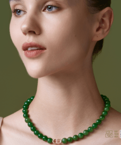 Chuỗi Cổ Ngọc Bích Nephrite Jade 8mm VIP (VNB-CC939) 13 Chuỗi Cổ Ngọc Bích Nephrite Jade 8mm VIP (VNB-CC939)