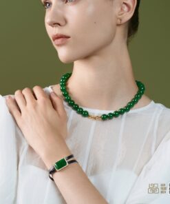 Chuỗi Cổ Ngọc Bích Nephrite Jade 12mm VIP (VNB-CC946)