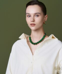 Chuỗi Cổ Ngọc Bích Nephrite Jade 16mm (VNB-CC952)