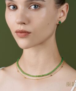 Chuỗi Cổ Ngọc Bích Nephrite Jade 4mm VIP (VNB-CC956) 13 Chuỗi Cổ Ngọc Bích Nephrite Jade 4mm VIP (VNB-CC956)