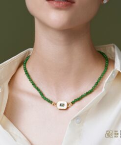 Chuỗi Cổ Ngọc Bích Nephrite Jade 5mm VIP (VNB-CC953) 12 Chuỗi Cổ Ngọc Bích Nephrite Jade 5mm VIP (VNB-CC953)