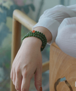 Chuỗi Vòng Tay Ngọc Bích Nephrite Jade 6mm Cuốn 3 Vòng (VNB-VT840)