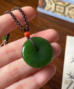 Mặt Dây Đồng Điếu Ngọc Bích Nephrite Jade VIP (VNB-MD715)