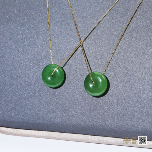 Mặt Dây Đồng Điếu Ngọc Bích Nephrite Jade (VNB-MD704)