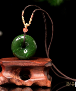 Mặt Dây Đồng Điếu Ngọc Bích Nephrite Jade (VNB-MD705)